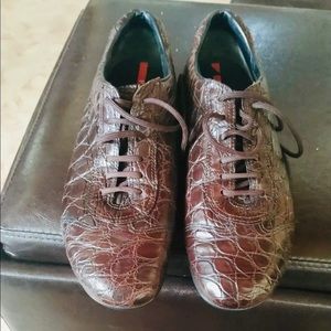 Prada crocodile sneaker shoes